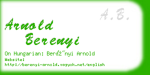 arnold berenyi business card